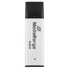 MediaRange MR1904 unità flash USB 512 GB USB tipo A 3.2 Gen 1 (3.1 Gen 1) Nero, Argento