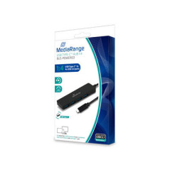 MediaRange MRCS508 hub di interfaccia USB 3.2 Gen 1 (3.1 Gen 1) Type-C 5000 Mbit s Nero