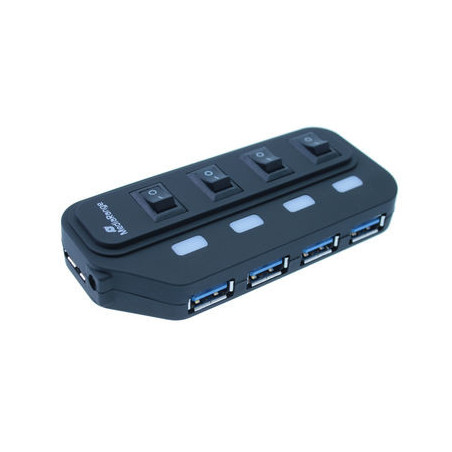 MediaRange MRCS505 hub di interfaccia 5000 Mbit s Nero