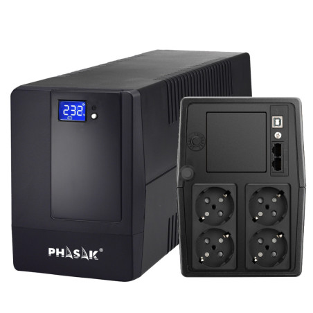 Phasak Esential gruppo di continuità (UPS) A linea interattiva 1 kVA 600 W 4 presa(e) AC