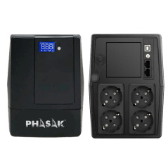 SAI/UPS 1000VA PHASAK DISPLAY LCD AVR 2XSCHUKO PH 9410