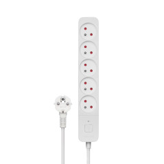Savio Power strip 5 sockets 3m white LZ-09 5 presa(e) AC Tipo F Bianco