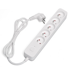 REGLETA DE 5 ENCHUFES 3M BLANCO SAVIO LZ-09