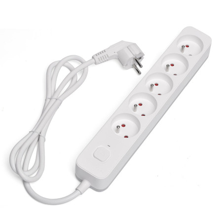 REGLETA DE 5 ENCHUFES 3M BLANCO SAVIO LZ-09