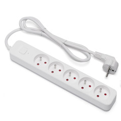 Savio Power strip 5 sockets 3m white LZ-09 5 presa(e) AC Tipo F Bianco