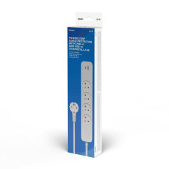 Savio LZ-114 4 presa(e) AC Tipo E 1,5 m 2 3680 W Bianco