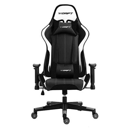 DRIFT DR175 Sedia per gaming universale Seduta imbottita Nero, Bianco