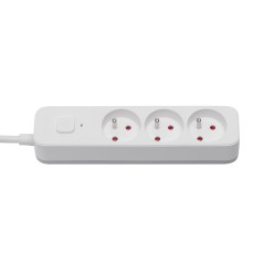 Savio Surge Protective 3-socket power strip 1.5m white LZ-07 3 presa(e) AC Tipo F 1,5 m Bianco