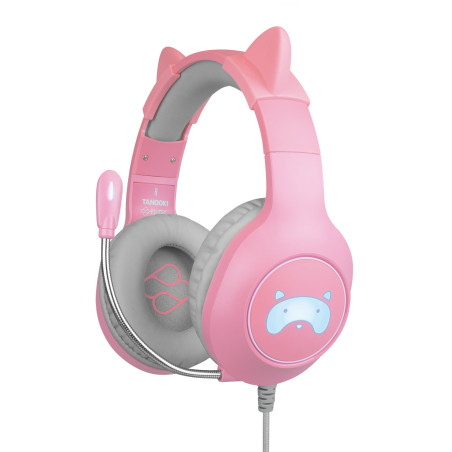 Blade Gaming Tanooki Auricolare Cablato A Padiglione Grigio, Rosa