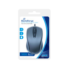 MediaRange MROS201 mouse Ufficio Ambidestro USB tipo A Ottico 1000 DPI