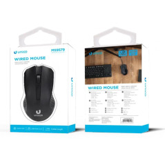 UNICO HP1662 mouse Gaming Ambidestro USB tipo A Ottico 1200 DPI