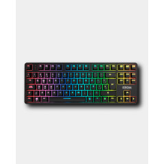 Krom NXKROMKERNELPROSP tastiera Gaming USB + RF Wireless + Bluetooth QWERTY Spagnolo Nero, Bianco