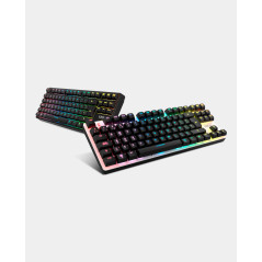 Krom NXKROMKERNELPROSP tastiera Gaming USB + RF Wireless + Bluetooth QWERTY Spagnolo Nero, Bianco