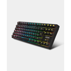 Krom NXKROMKERNELPROSP tastiera Gaming USB + RF Wireless + Bluetooth QWERTY Spagnolo Nero, Bianco
