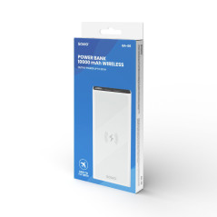 Savio power bank BA-06 10000 mAh adowanie indukcyjne Polimeri di litio (LiPo) Bianco