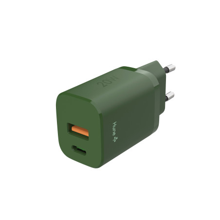 CARGADOR HUNE ECO DUAL 20W CABLE USB-C A LIGHTNING