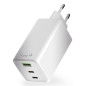CARGADOR HUNE ECO TRIPLE 100W BLANCO NIEVE