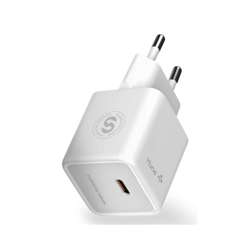 CARGADOR HUNE ECO MINI 20W USB-C BLANCO NIEVE