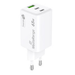MediaRange MRMA116-2 Caricabatterie per dispositivi mobili Smartphone, Tablet Bianco AC Ricarica rapida Interno