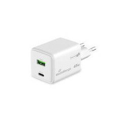 MediaRange MRMA113-2 Caricabatterie per dispositivi mobili Smartphone, Tablet Bianco AC Ricarica rapida Interno