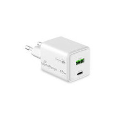 MediaRange MRMA113-2 Caricabatterie per dispositivi mobili Smartphone, Tablet Bianco AC Ricarica rapida Interno
