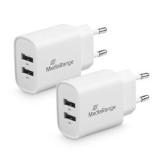 MediaRange MRMA114 Caricabatterie per dispositivi mobili Smartphone, Tablet Bianco AC Interno