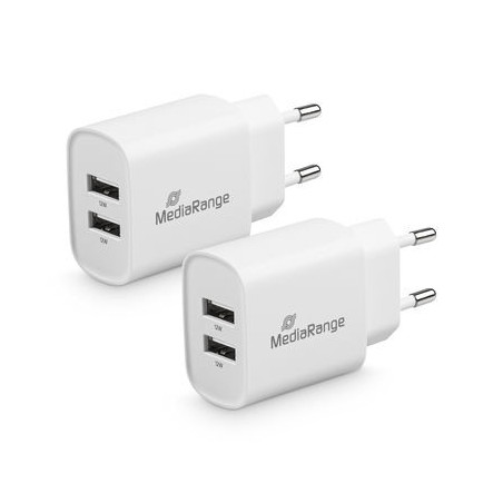 CARGADOR MEDIARANGE DUAL USB-A 12W