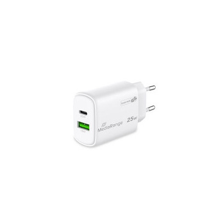 CARGADOR MEDIARANGE DUAL USB-A Y USB-C 25W