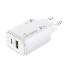 MediaRange MRMA112-2 Caricabatterie per dispositivi mobili Smartphone, Tablet Bianco AC Ricarica rapida Interno