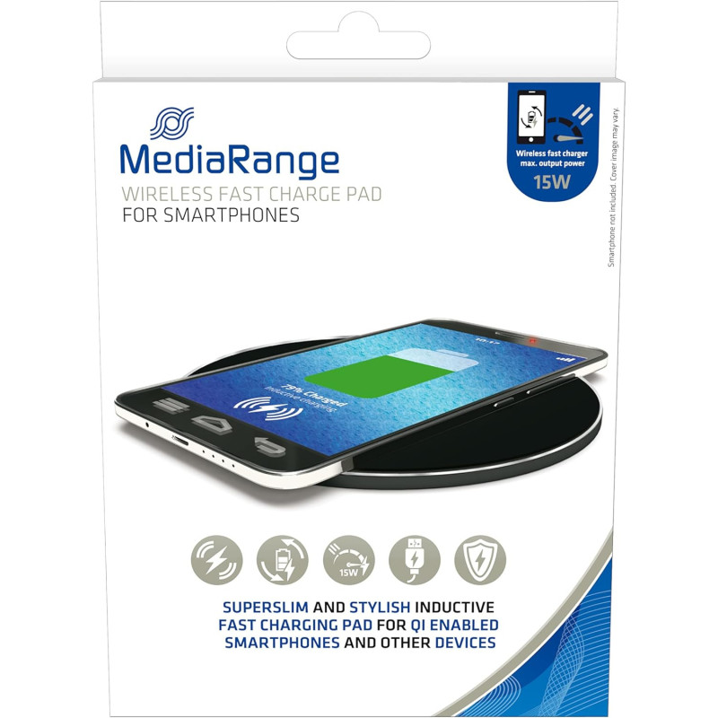 CARGADOR INALAMBRICO MEDIARANGE 15W