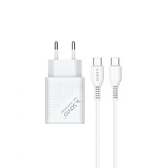 Savio LA-05 Caricabatterie per dispositivi mobili Smartphone Bianco AC Ricarica rapida Interno