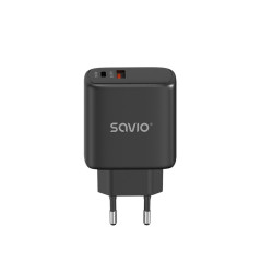 Savio LA-06 B USB Quick Charge Power Delivery 3.0 30W Internal charger Auricolare, Mouse, Tablet, Telefono, Orologio Nero