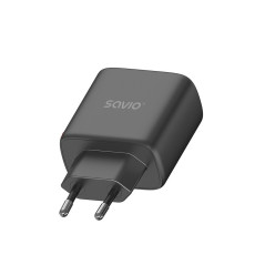Savio LA-06 B USB Quick Charge Power Delivery 3.0 30W Internal charger Auricolare, Mouse, Tablet, Telefono, Orologio Nero