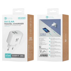 CARGADOR UNI DUAL 2.4A USB-A