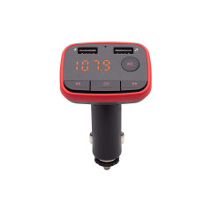Savio TR-10 trasmettitore FM 87 - 108 MHz Bluetooth USB Nero, Rosso