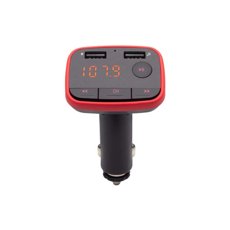 Savio TR-10 trasmettitore FM 87 - 108 MHz Bluetooth USB Nero, Rosso