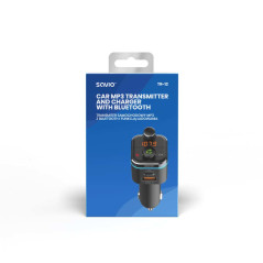 Savio TR-12 trasmettitore FM 87,6 - 107,9 MHz Bluetooth Nero