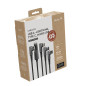 CABLE HUNE ECO TRENZADO 1.2M 3 EN 1 BOSQUE