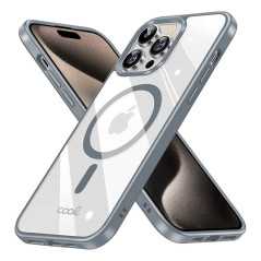 FUNDA COOL IPHONE 15 PRO MAX MAG PLATA