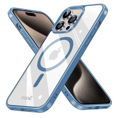 FUNDA COOL IPHONE 15 PRO MAX MAG CELESTE