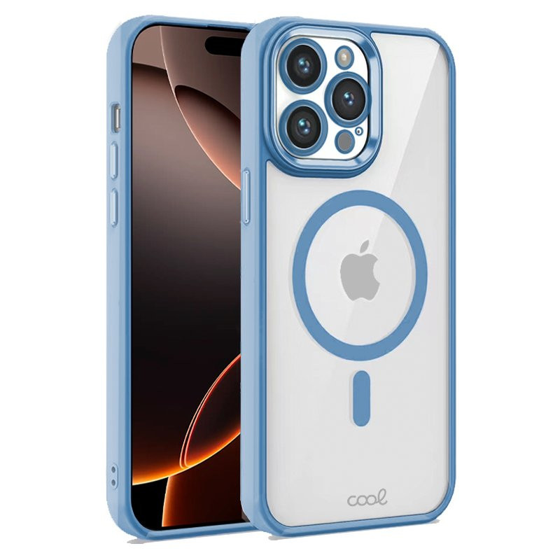 FUNDA COOL IPHONE 16 PRO MAX MAG CELESTE
