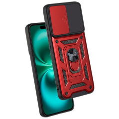 FUNDA COOL IPHONE 16 PLUS HARD RING ROJO