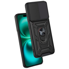 FUNDA COOL IPHONE 16 PLUS HARD RING NEGRO