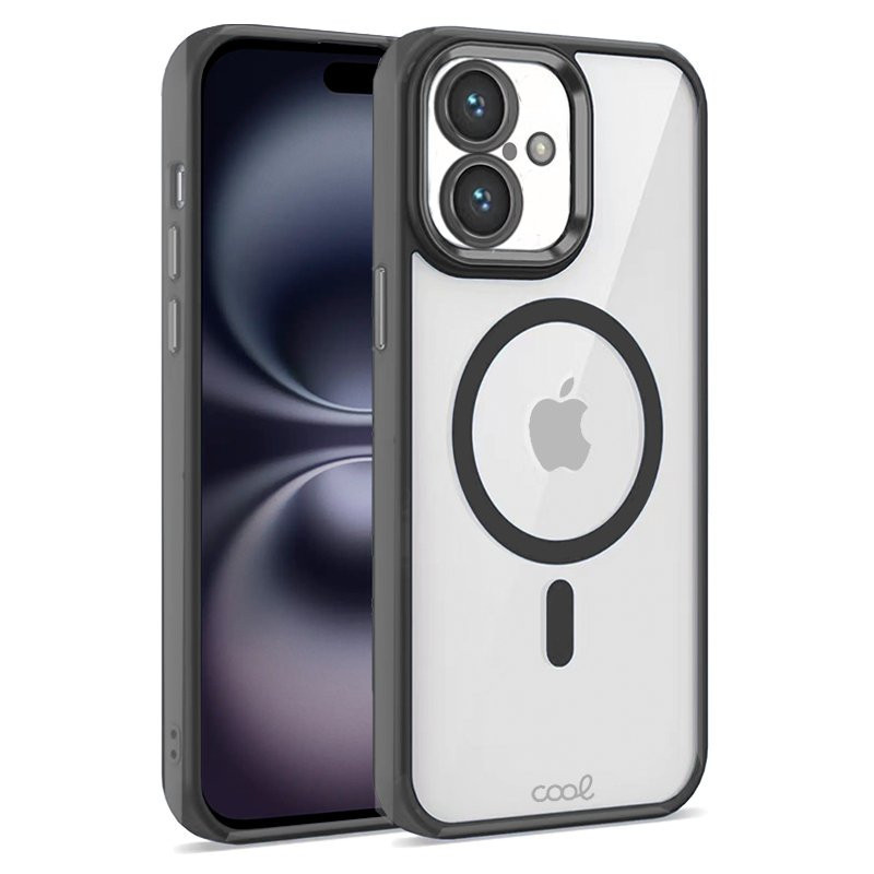 FUNDA COOL IPHONE 16 MAGNETICA NEGRO