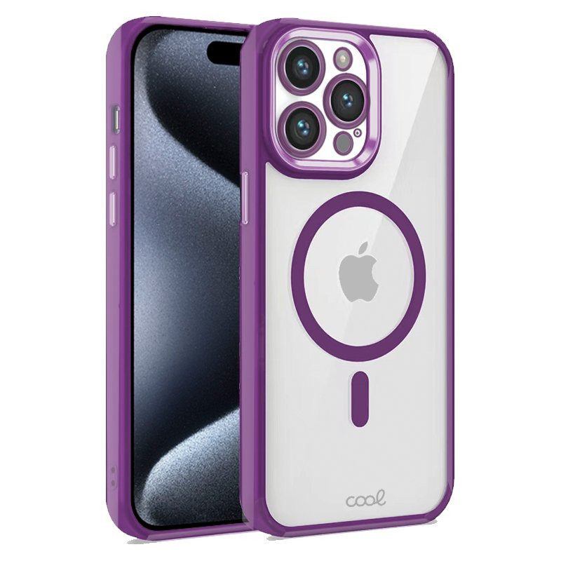 FUNDA COOL IPHONE 15 PRO MAGNETICA VIOLETA