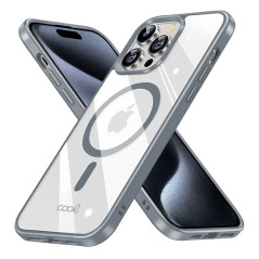 FUNDA COOL IPHONE 15 PRO MAGNETICA PLATA
