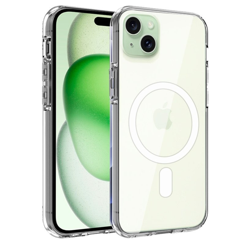 FUNDA COOL IPHONE 15 PLUS MAGNETICA TRANSPARENTE