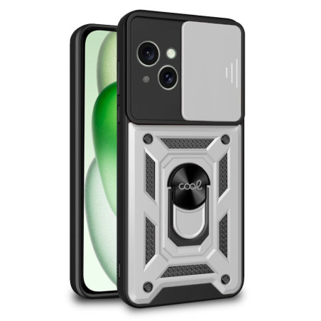FUNDA COOL IPHONE 15 PLUS HARD RING PLATA