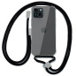 FUNDA COOL IPHONE 15 TRANSPARENTE NEGRO