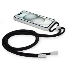 FUNDA COOL IPHONE 15 TRANSPARENTE NEGRO